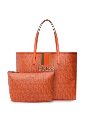Nakupovalna torba Guess oranžna