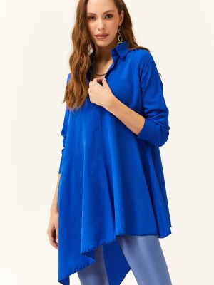 Asimetriška marškiniai Olalook mėlyna