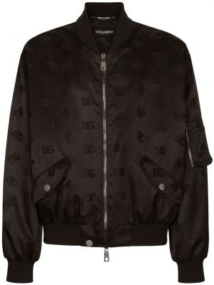 Bomber jakna s patentnim zatvaračem Dolce & Gabbana crna