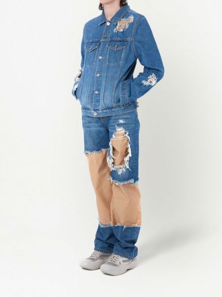 Proste jeansy z przetarciami Jw Anderson niebieskie