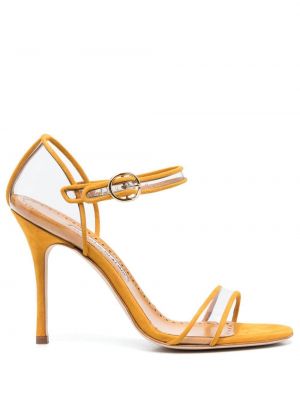 Seemisnahksed sandaalid Manolo Blahnik kollane