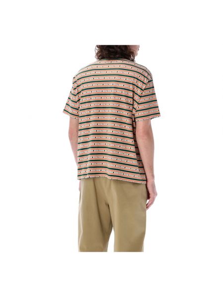 Camiseta a rayas de tejido jacquard Bode verde