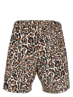 Leopardimustriga mustriline lühikesed püksid Reina Olga pruun