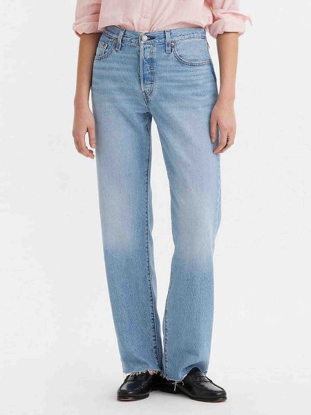 Бавовняні прямі джинси з ліоцелу Levi's® блакитні
