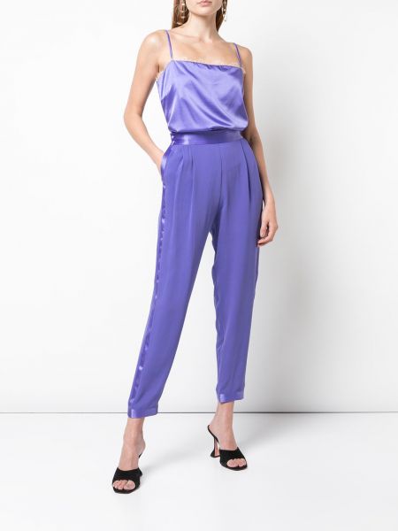 Pruhované kalhoty Fleur Du Mal fialové