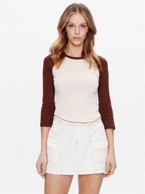 Bluză slim fit Bdg Urban Outfitters maro