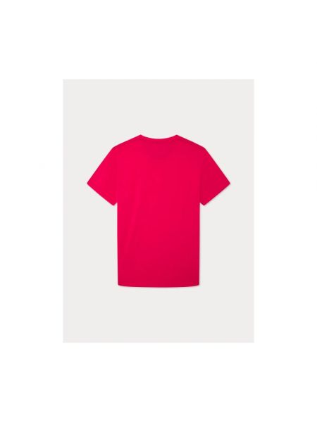 Camiseta de algodón Hackett rojo