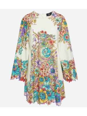 Pamučna haljina s cvjetnim printom Etro