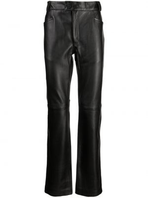 Pantalon droit en cuir Ernest W. Baker noir