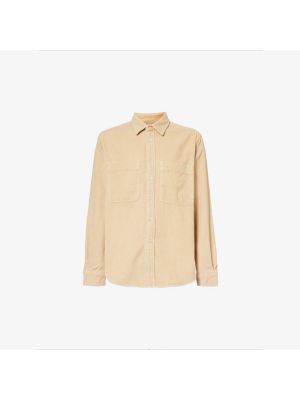 Рубашка из хлопка и вельвета стандартного кроя с накладными карманами Ps By Paul Smith, tan