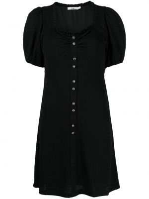Minikleid mit geknöpfter B+ab schwarz