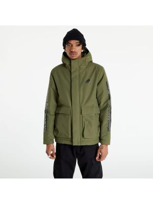 Pruhovaná bunda s kapucí Adidas Originals zelená
