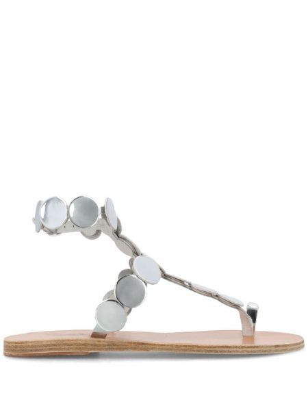 Δερμάτινα σανδάλια Ancient Greek Sandals ασημί