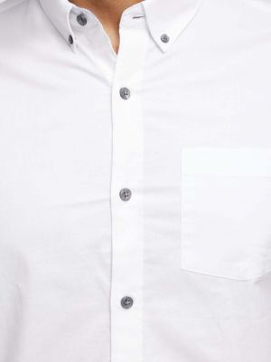 Pernata pamučna košulja s gumbima Medicine bijela