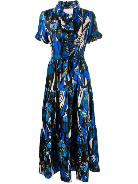 Mini vestido de flores con estampado La Doublej azul