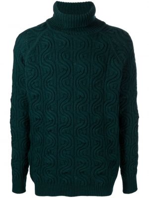 Długi sweter wełniane z długim rękawem Kolor - zielony