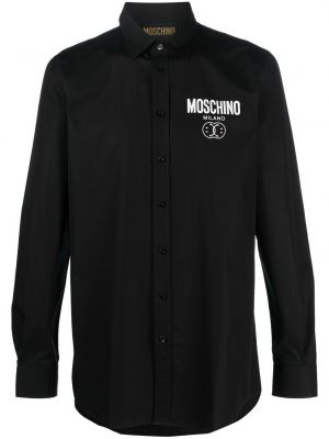 Koszula z nadrukiem Moschino czarna