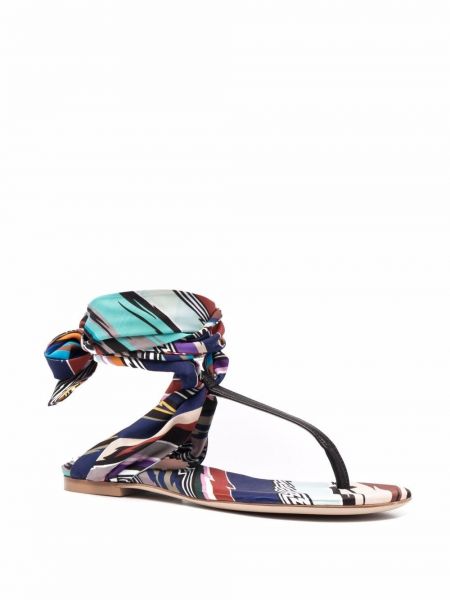 Sandalias con estampado con estampado abstracto Missoni azul