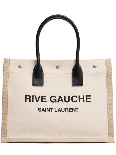 Bolso shopper de lino Saint Laurent