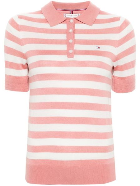 Triko polo yaka tişört Tommy Hilfiger pembe