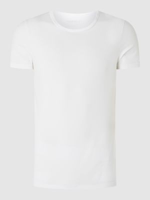 Koszulka slim fit Sloggi biała