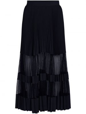 Pliszírozott hálós midi szoknya Karl Lagerfeld fekete