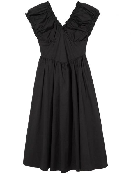 Μίντι φόρεμα με λαιμόκοψη v B+ab μαύρο