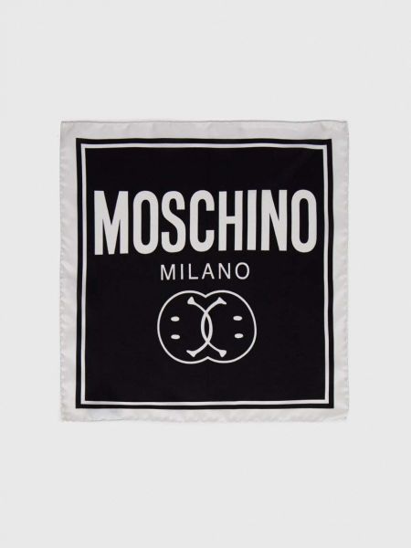 Карирана копринена вратовръзка Moschino черно