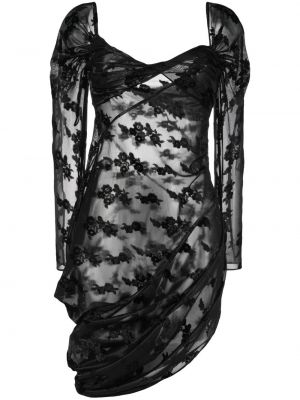 Midi haljina Yuhan Wang crna