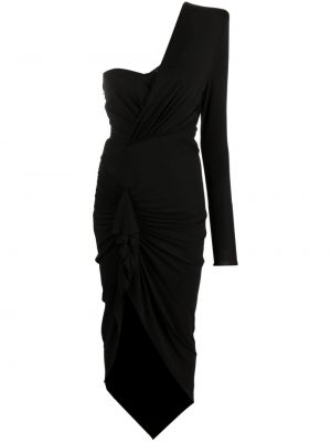 Asymetrické koktejlové šaty Alexandre Vauthier černé