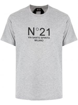 Tričko s potiskem Nº21 šedé