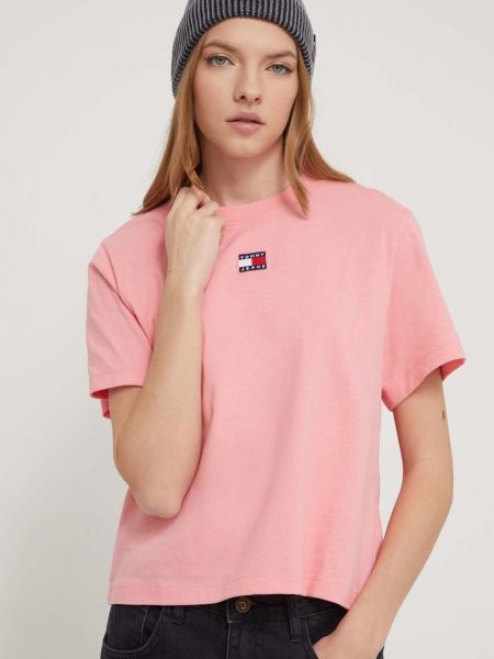Koszulka Tommy Jeans różowa