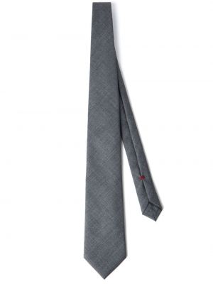 Vlnená kravata Brunello Cucinelli sivá