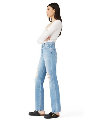 Прямые джинсы с потертостями Dl1961
