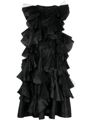 Koktejlové šaty s volány Comme Des Garçons Comme Des Garçons černé