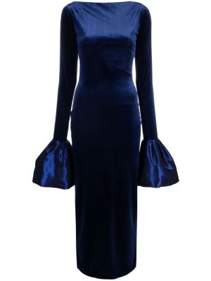 Βελούδινη βραδινό φόρεμα Ana Radu μπλε