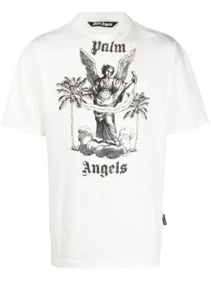 Raštuotas medvilninis marškinėliai Palm Angels