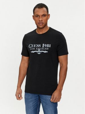 Priliehavé tričko Guess čierna