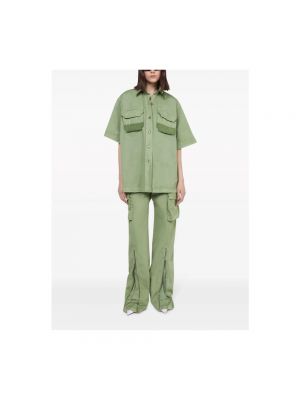 Spodnie cargo bawełniane Stella Mccartney zielone