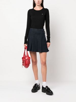 Vlněný svetr s výšivkou Vivienne Westwood černý