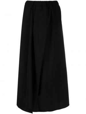 Asymetrické vlněné midi sukně Christian Wijnants černé