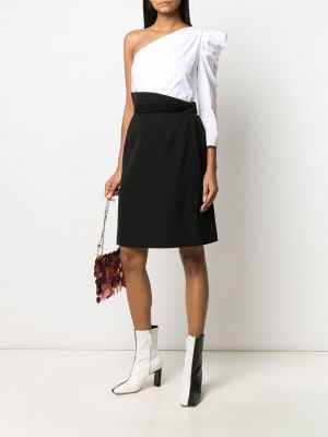 Černé asymetrické mini sukně Alaïa Pre-owned