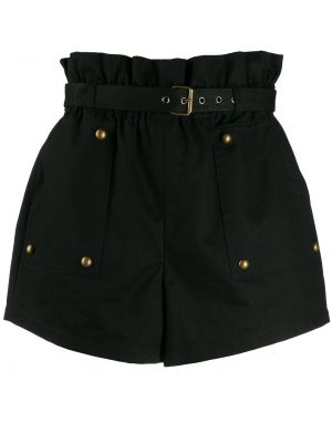 Pantalones cortos de cintura alta con apliques Saint Laurent