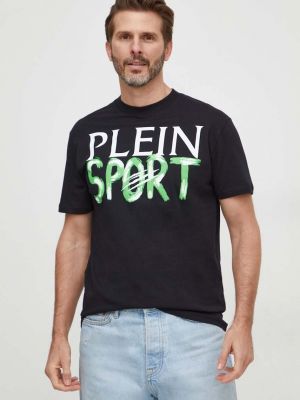 Pamučna sportska majica Plein Sport crna