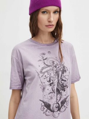 Koszulka bawełniana Medicine fioletowa