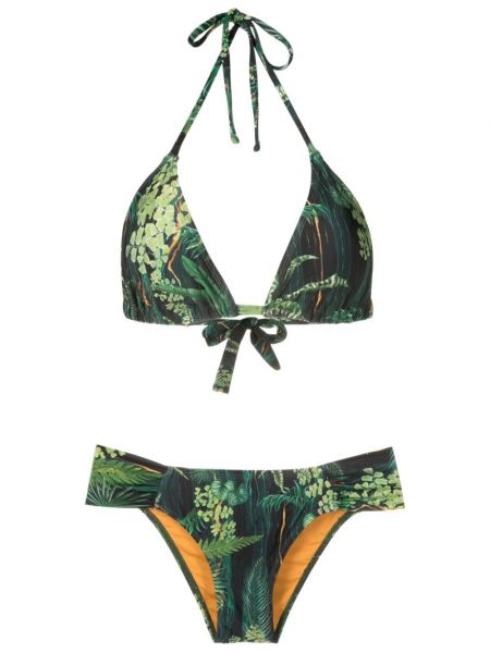 Bikini cu imagine Lygia & Nanny verde
