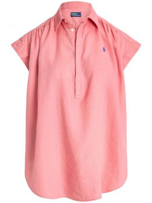 Bombažna polo majica z vezenjem z zadrgo Polo Ralph Lauren
