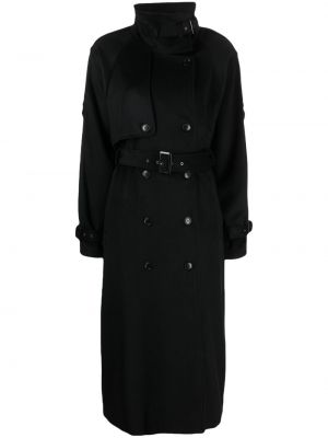 Vlněný kabát Gestuz černý