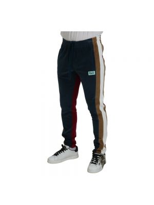 Spodnie sportowe bawełniane bawełniane slim fit Dolce And Gabbana
