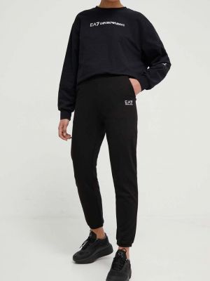 Спортивні штани з принтом Ea7 Emporio Armani чорні